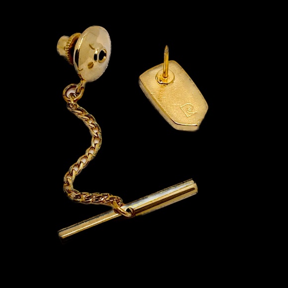 PIERRE CARDIN N Monogram Vintage 60s Tie Tack - Picture 3 of 7